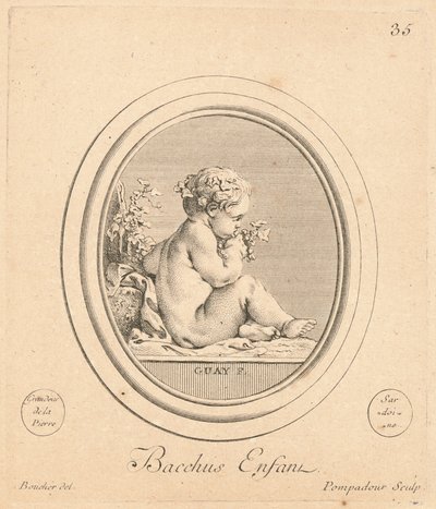 Bacchus Kind von Jeanne Antoinette Poisson, marquise de Pompadour after François Boucher after Jacques Guay