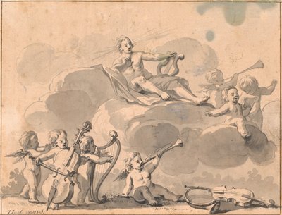 Apollon und musizierende Genien von Jens Juel