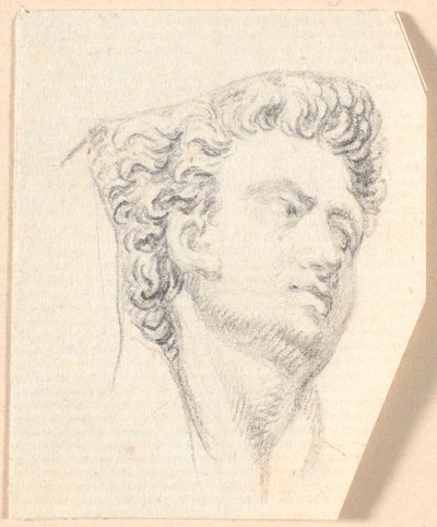 Zurückgebogenes Männerkopf von Jens Juel