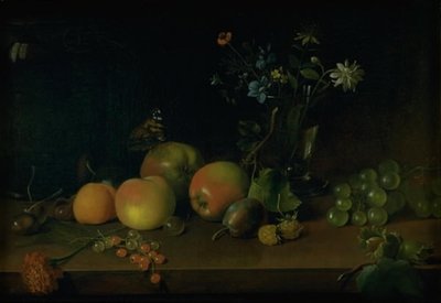 Blumen und Früchte auf einem Tisch von Jens Juel