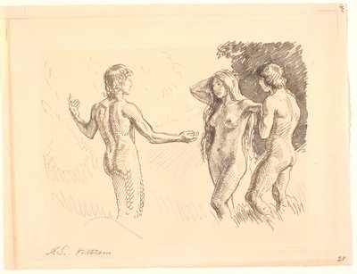 Adam und Eva werden von der Schlange versucht von Joakim Frederik Skovgaard