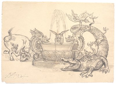 Der Kampf um den Drachenbrunnen von Joakim Frederik Skovgaard