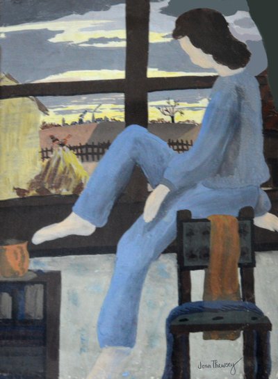 Mädchen beobachtet die Morgendämmerung, 1950 von Joan Thewsey