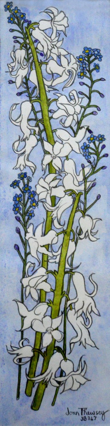 Hyazinthen und Vergissmeinnicht, 2012 von Joan Thewsey