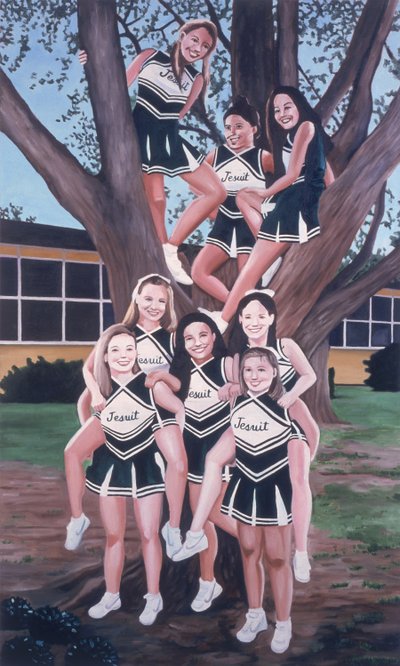 Jesuitische Cheerleader in einem Baum, 2002 von Joe Heaps Nelson