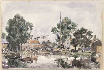 Ein Kanal in Den Haag, 1868 von Johan Barthold Jongkind