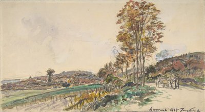 Straße bei La Côte-Saint-André, 1885 von Johan Barthold Jongkind