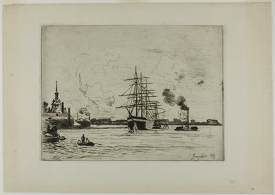 Der Alte Hafen von Rotterdam von Johan Barthold Jongkind