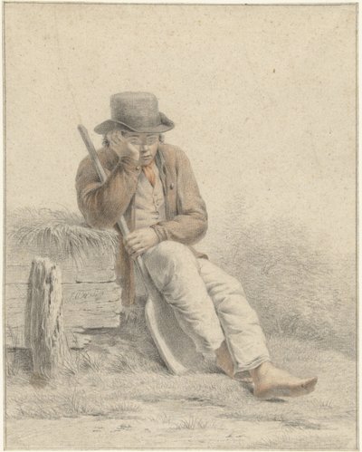 Ruhender Arbeiter von Johan Christiaan Willem Safft