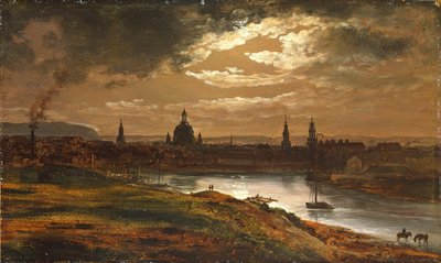Dresden im Mondlicht von Johan Christian Dahl