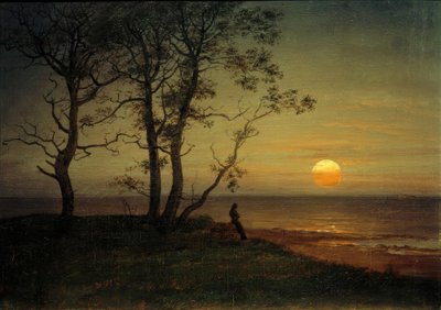 Meeresufer im Mondschein von Johan Christian Dahl