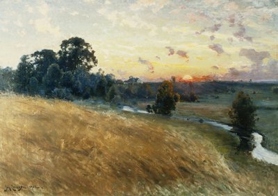 Eine weite Landschaft bei Sonnenuntergang, 1902 von Johan Ericson