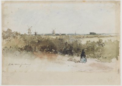 Landschaft mit Windmühlen von Johan Hendrik Weissenbruch