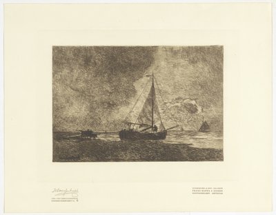 Strandszene mit Segelschiffen von Johan Hendrik Weissenbruch