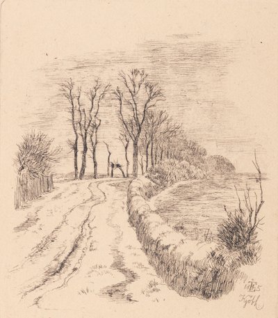 Allee bei Vallø von Johan Thomas Lundbye