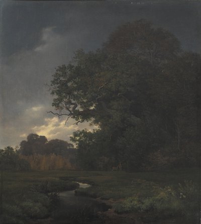 Landschaft bei bewölktem Wetter. Später Nachmittag von Johan Thomas Lundbye