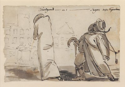 Abildgaard und Sergell besuchen Kopenhagen von Johan Tobias Sergel