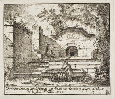 Der schöne Brunnen bei Schönburg von Johann Alexander Thiele