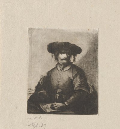 Selbstporträt von Johann Andreas Benjamin Nothnagel, in the manner of Rembrandt van Rijn