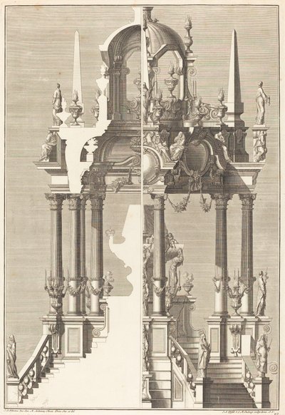 Katafalk von Johann Andreas Pfeffel I after Giuseppe Galli Bibiena