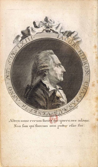 Porträt von Giacomo Girolamo Casanova 1725-1798 von Johann Berka