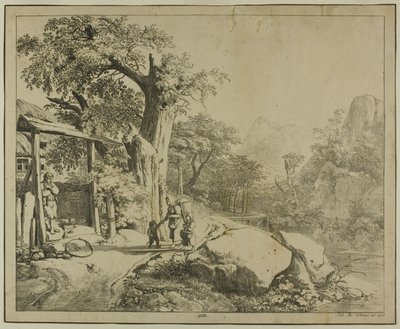 Berglandschaft mit Staffage von Johann Christoph Erhard