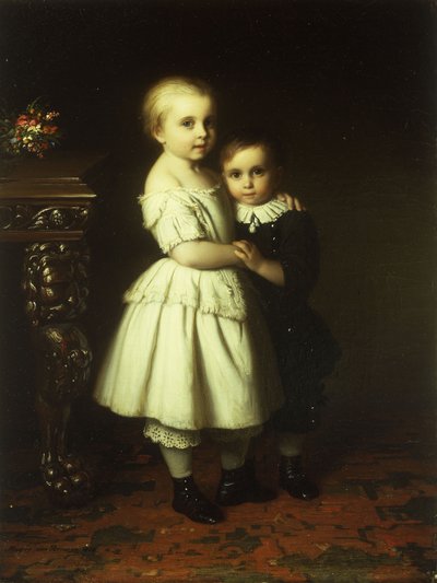 Geschwisterliebe, 1858 von Johann Georg Meyer