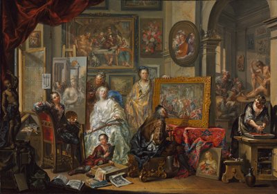 Das Atelier des Malers von Johann Georg Platzer