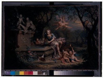 Narziss, der sich in einem Brunnen spiegelt von Johann Georg Platzer