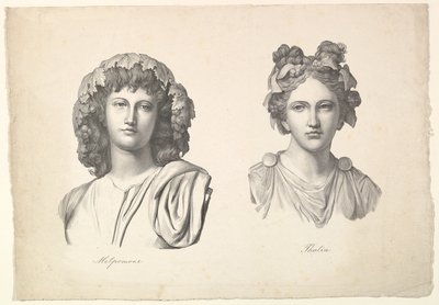 Melpomene und Thalia, 1823-26 von Johann Gottfried Schadow