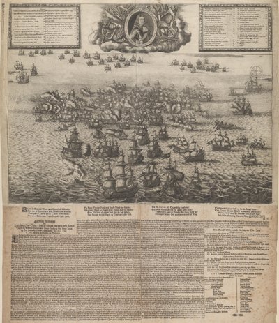 Schlacht bei Køgebucht im Juli 1677 von Johann Husman
