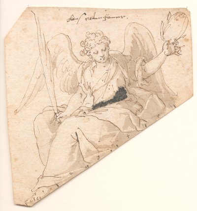 Engel mit Palmblatt und Lorbeerkranz von Johann Mathias Kager