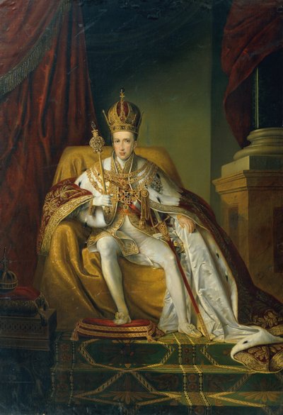 Kaiser Ferdinand I. im Krönungsornat von Johann Nepomuk Ender