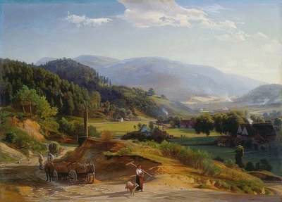 Landschaft mit Schmiede von Johann Wilhelm Schirmer