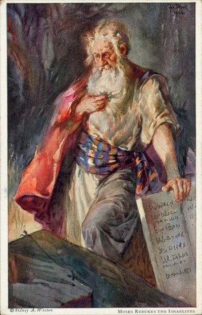 Moses tadelt die Israeliten von Johannes Adolf Tillack