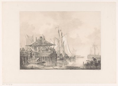 Trubel in einem Hafen von Johannes Christiaan Schotel