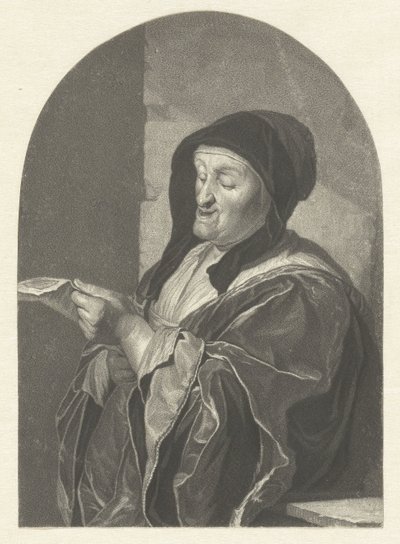 Singende alte Frau von Johannes Cornelis Mertens