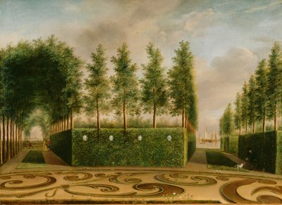 Ein formaler Garten, 1766 von Johannes Janson