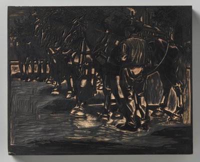 Ein Mann bei Pferden von Johannes Josephus Aarts