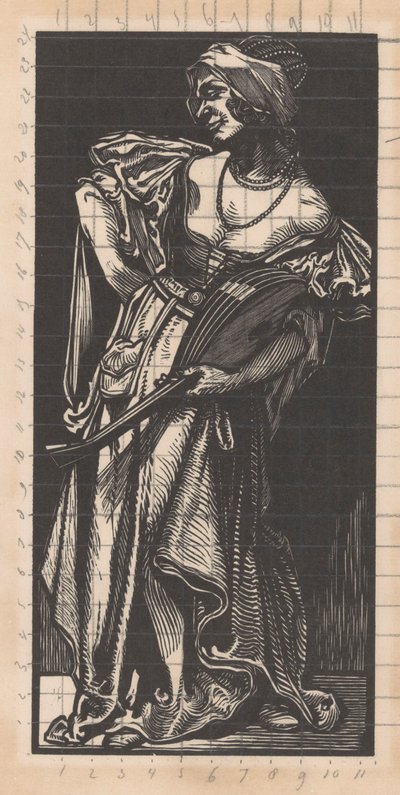 Frau mit Laute von Johannes Josephus Aarts