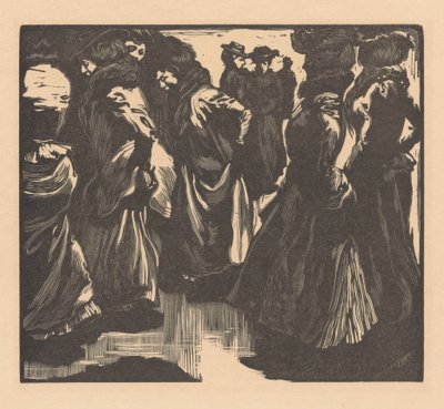 Frauen im Regen von Johannes Josephus Aarts