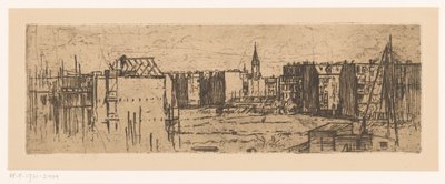 Ansicht von Amsterdam mit im Bau befindlichen Häusern von Johannes Löhr