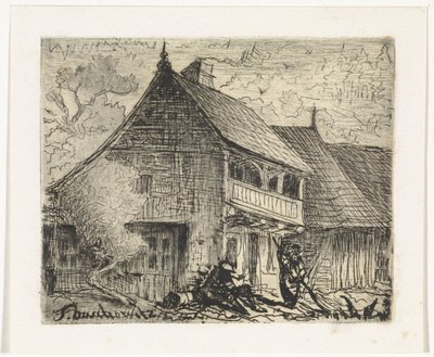 Häuschen in Auschwitz in Böhmen von Johannes Tavenraat