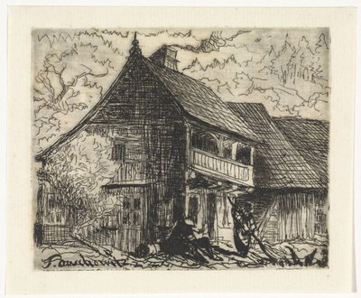 Haus in Auschowitz in Böhmen von Johannes Tavenraat