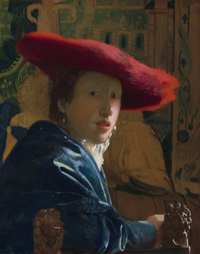 Mädchen mit dem roten Hut von Johannes Vermeer