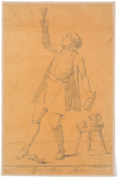 Porträt von Jens Juel? Kalke von Johannes Wiedewelt