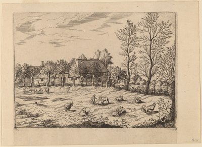 Bauernhof von Johannes and Lucas van Doetechum after Master of the Small Landscapes