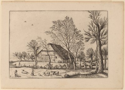 Bauernhof von Johannes and Lucas van Doetechum after Master of the Small Landscapes