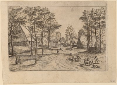 Dorfstraße von Johannes van Doetechum, the Elder and Lucas