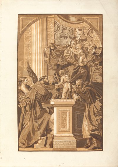Heilige Familie und vier Heilige von John Baptist Jackson